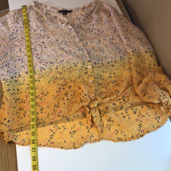 Zac And Rachel Women’s Ombre Yellow Shirt Size 2XL button up casual boho retro - Picture 10 of 13